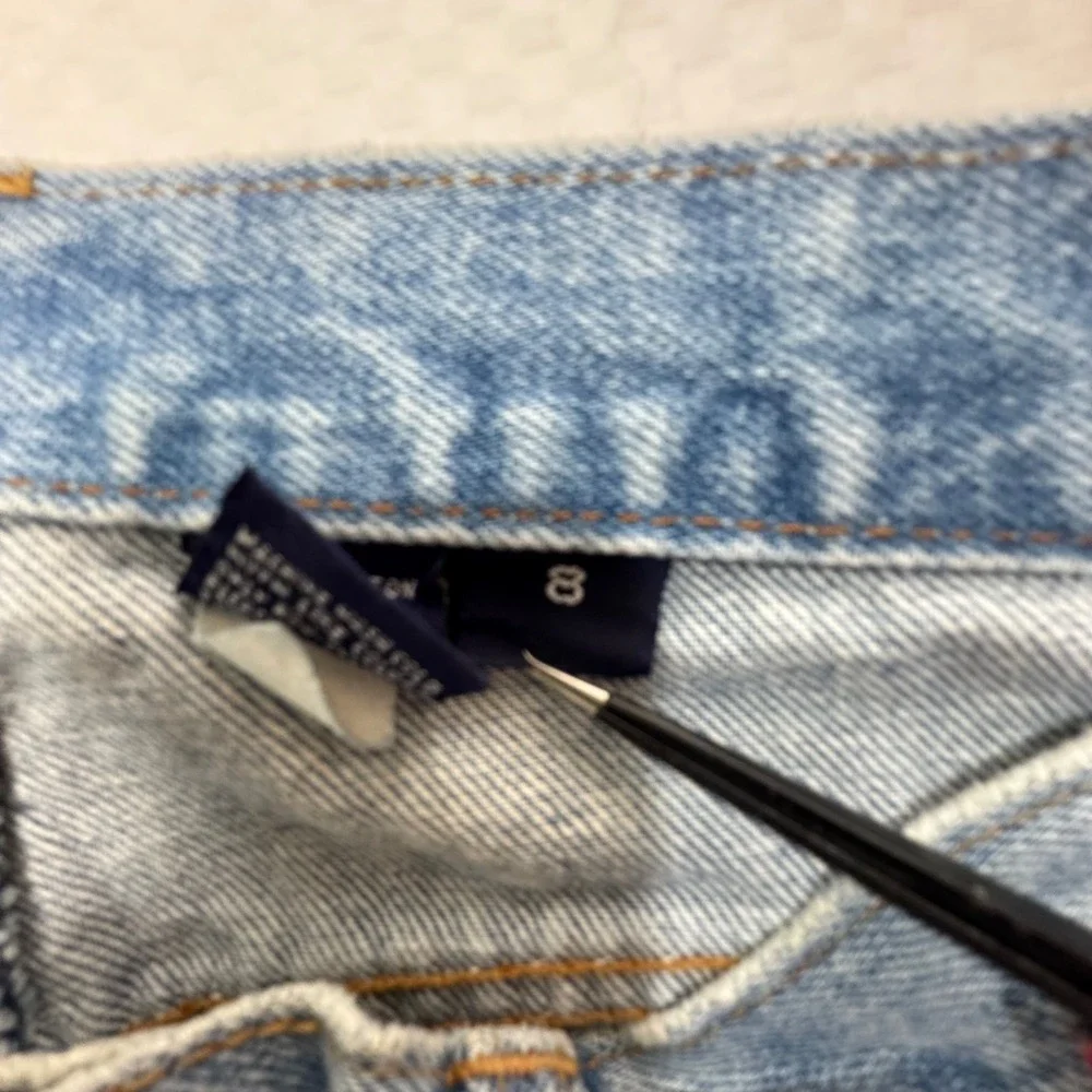 Gap Vintage Women Denim Skirt Sz 8 Stone‎ Wash Blue